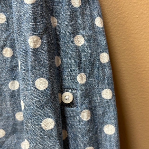 Tommy Hilfiger Classic Long Sleeve Button Down Utility Shirt Chambray Size L - Picture 8 of 13